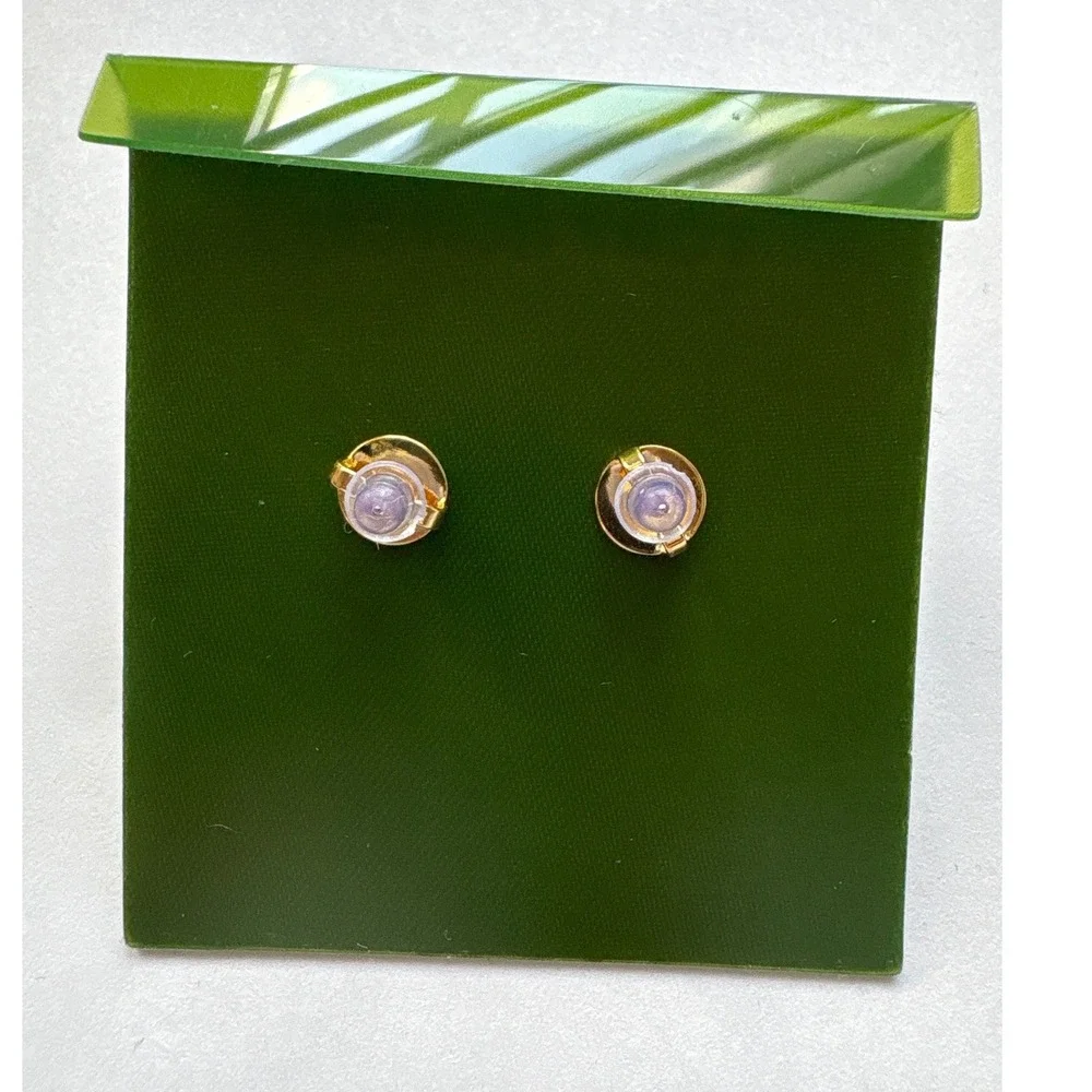 Tory Burch Roxanne Pink Stone Drop Dangle Earrings Gold Tone New